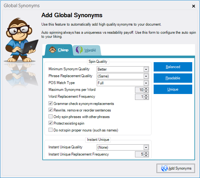 Automatic article rewriter